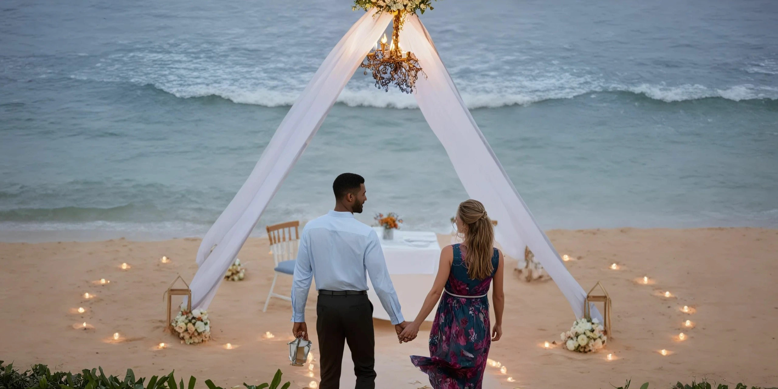 Beach wedding ceremony setup at Hyatt Vivid Playa del Carmen