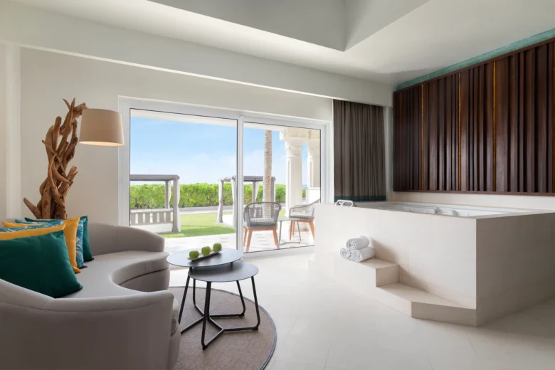 Junior Suite Oceanfront Walk-Out King with direct beach access at Hyatt Vivid Playa del Carmen.