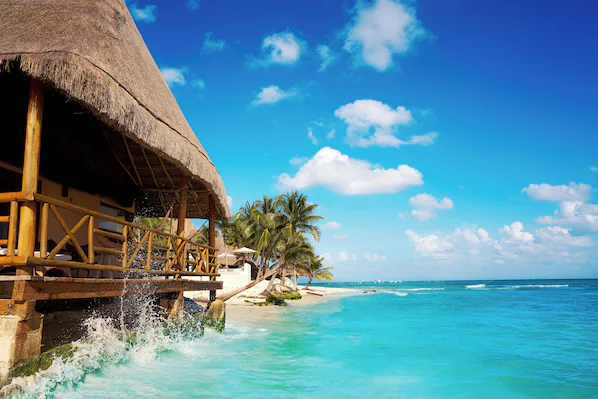 Playa del Carmen Main Beach near Hyatt Vivid Playa del Carmen with white sand and Caribbean Sea views